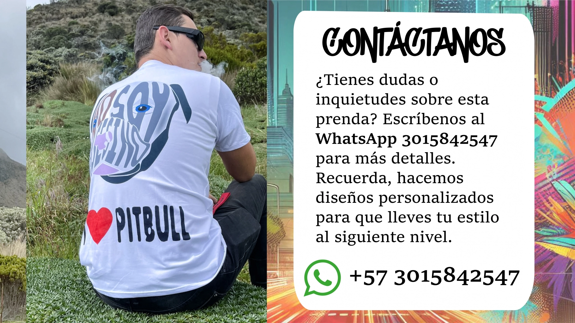 Contáctanos

Recuerda que hacemos diseños personalizados
Puedes escribirnos al whatsapp +57 3015842547